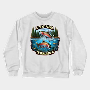 Rainbow Trout A Vibrant Fish Leaps From the Water Crewneck Sweatshirt